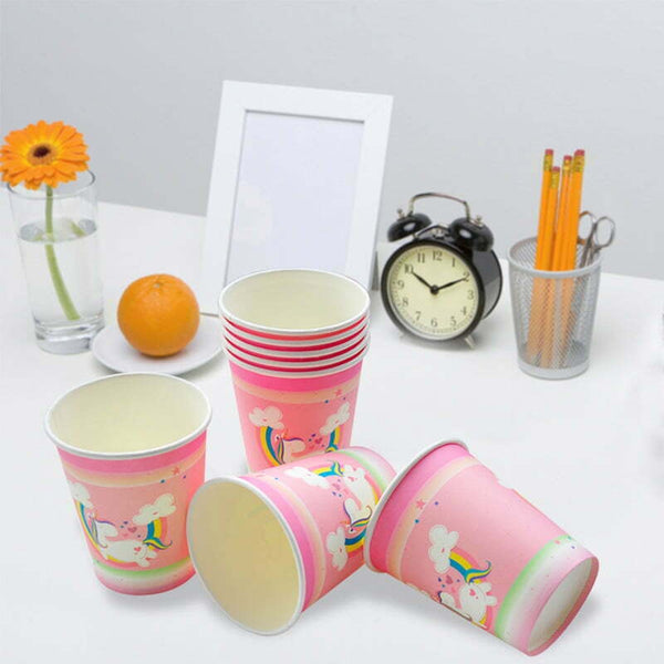8 Unicorn Paper Cups